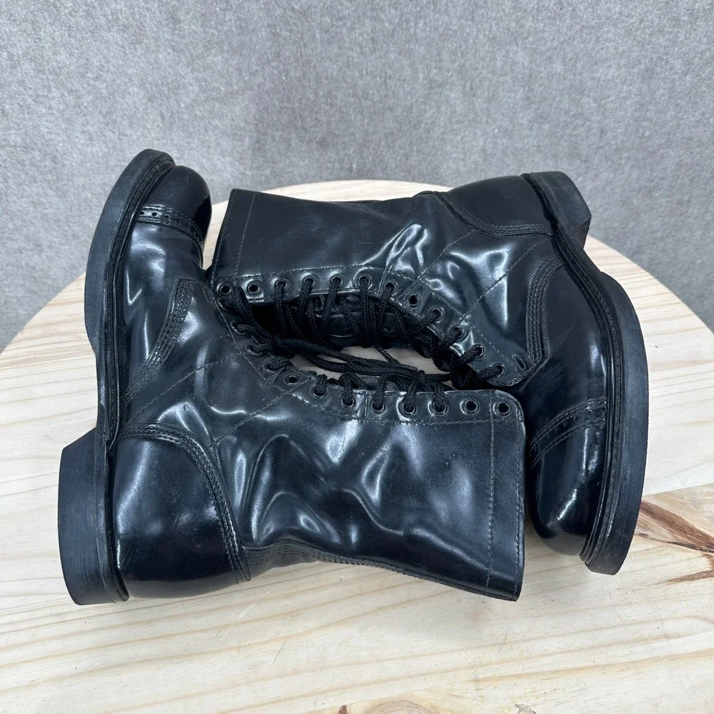 Corcoran Jump Boots Mens 10 D Black Leather Cap Toe Military Combat Lace Up